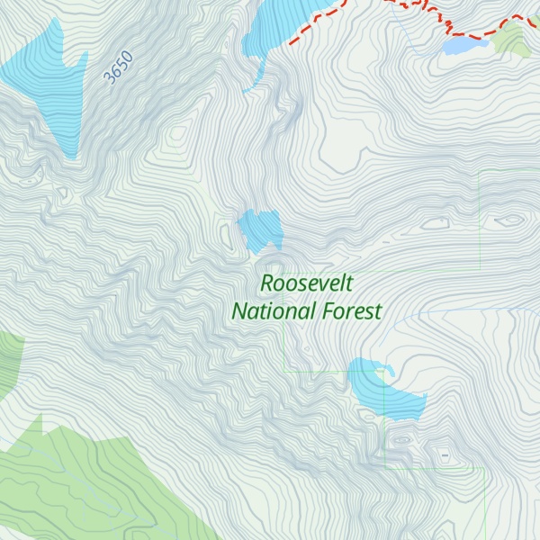 Map of Navajo Peak