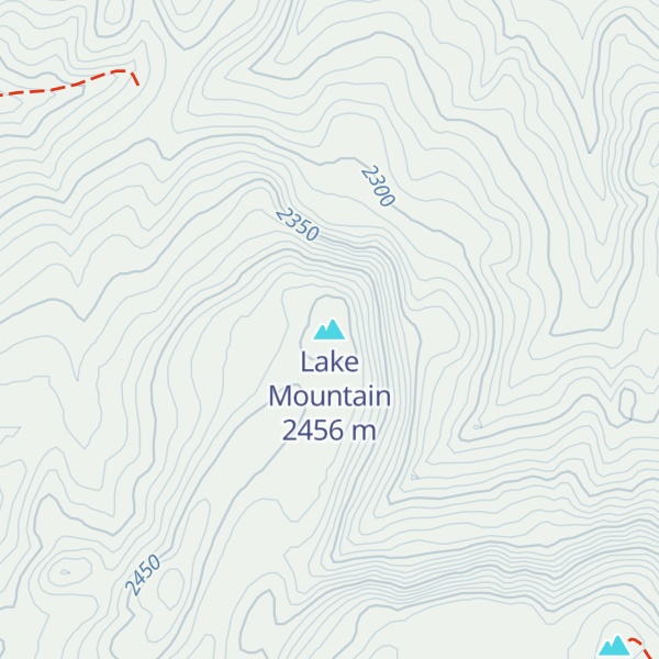 Map of Lake Mountain