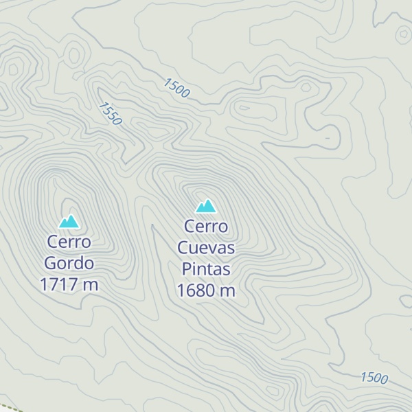 Map of Cerro Cuevas Pintas