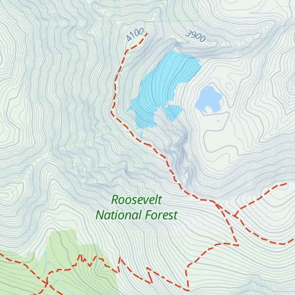 Map of South Arapaho Peak