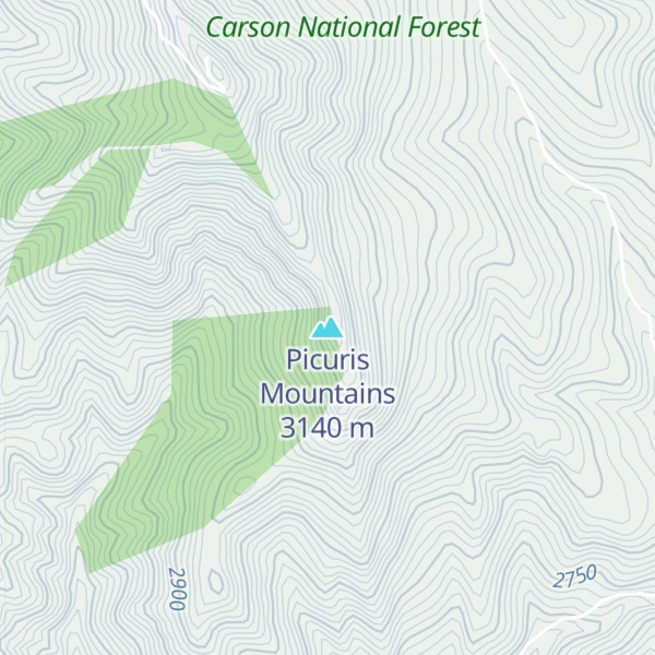 Map of Picuris Mountains