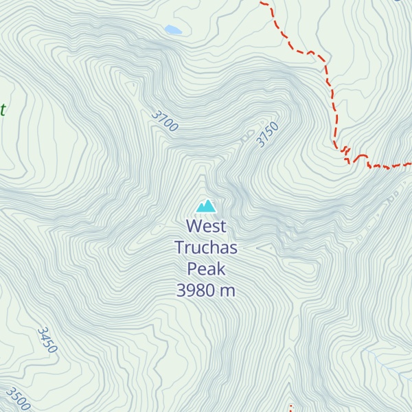 Map of West Truchas Peak
