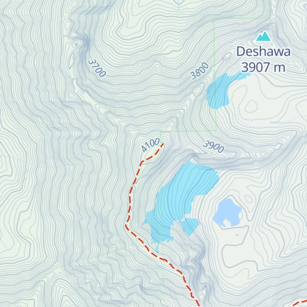 Map of North Arapaho Peak