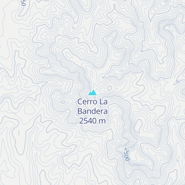 Map of Cerro La Bandera