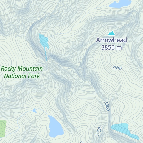 Map of McHenrys Peak