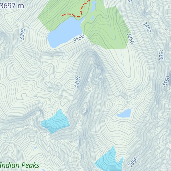 Map of Lone Eagle Peak