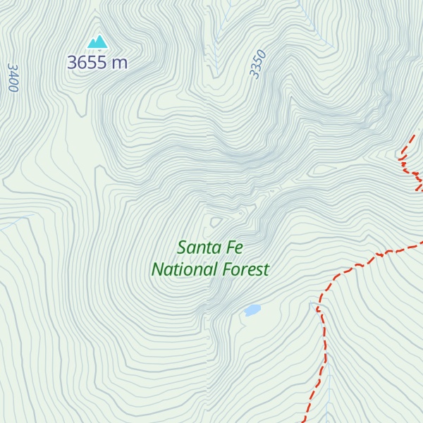 Map of Pecos Baldy