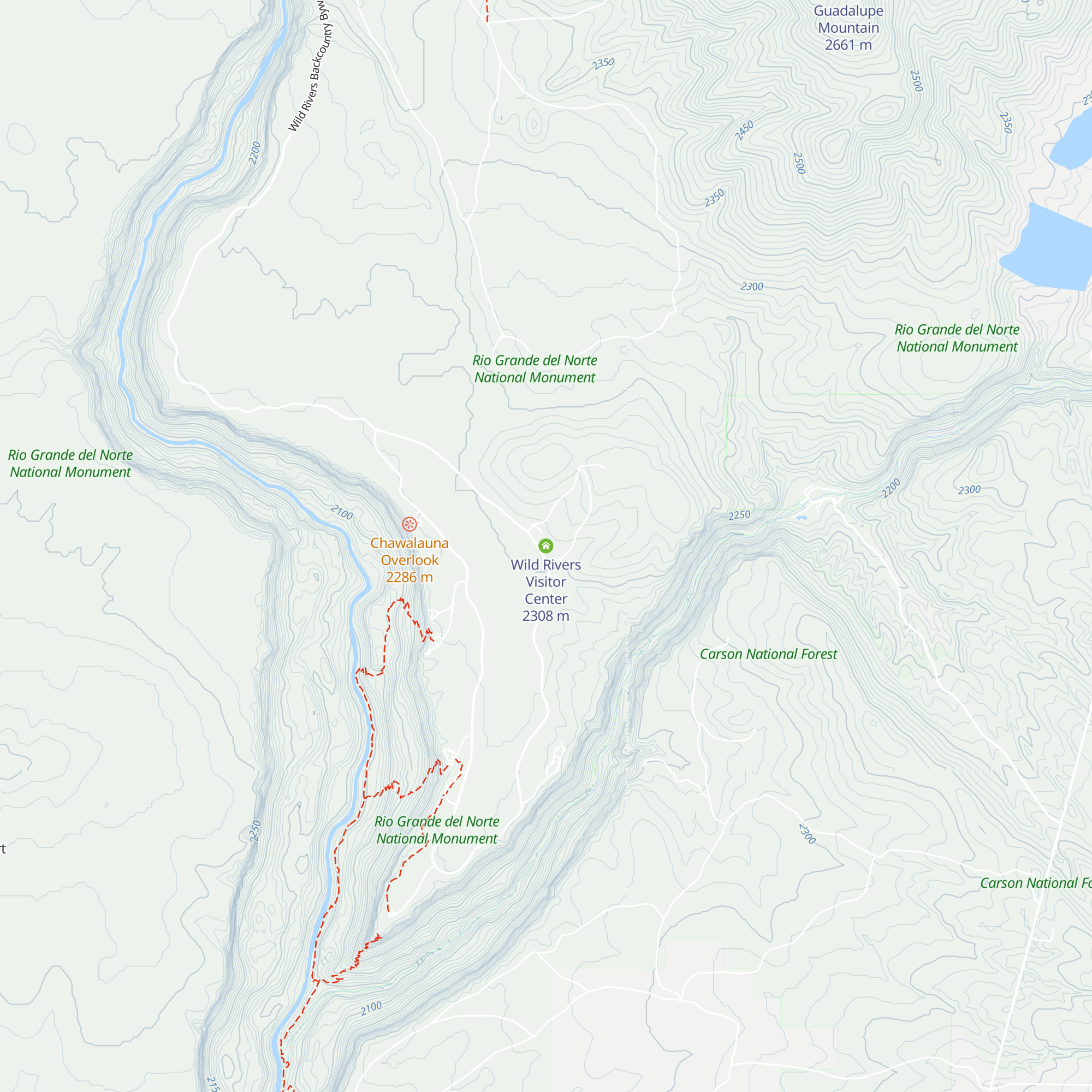 Wild Rivers Visitor Center map