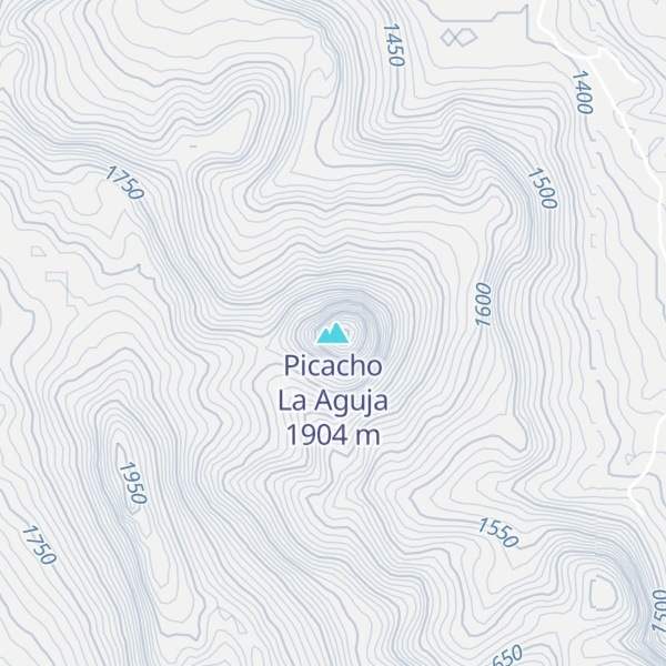 Map of Picacho La Aguja
