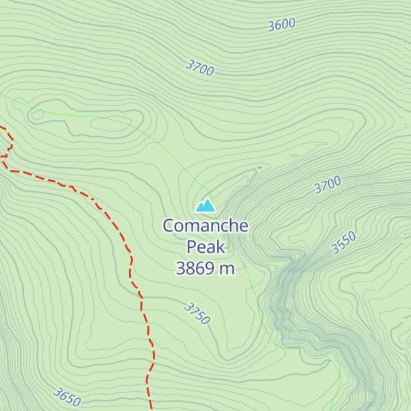 Map of Comanche Peak