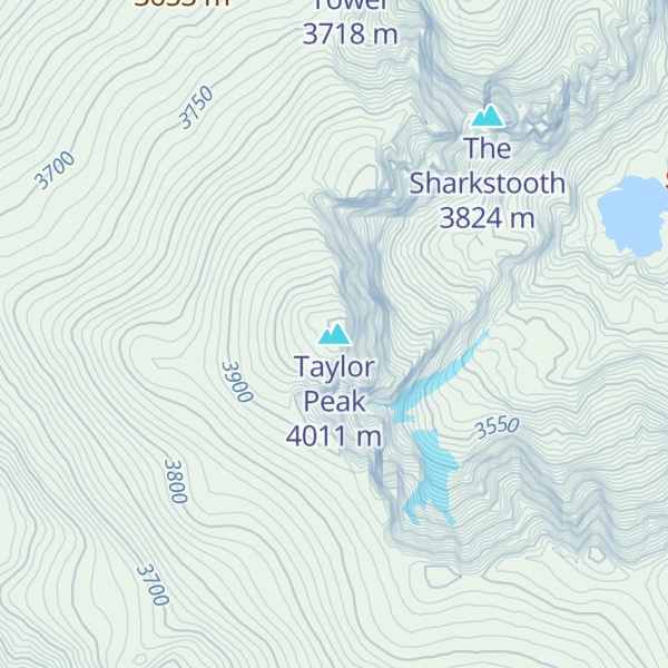 Map of Taylor Peak