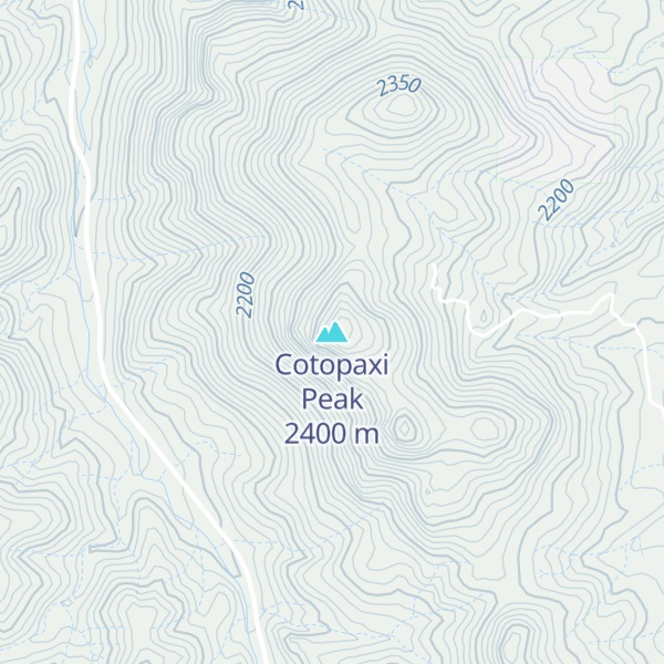 Map of Cotopaxi Peak