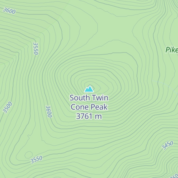 Map of South Twin Cone Peak