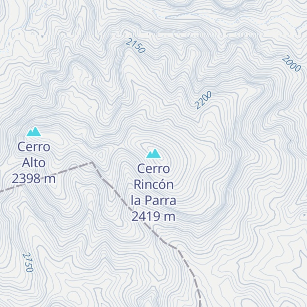 Map of Cerro Rincón la Parra