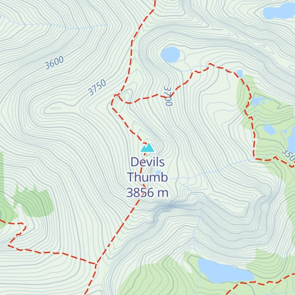 Map of Devils Thumb