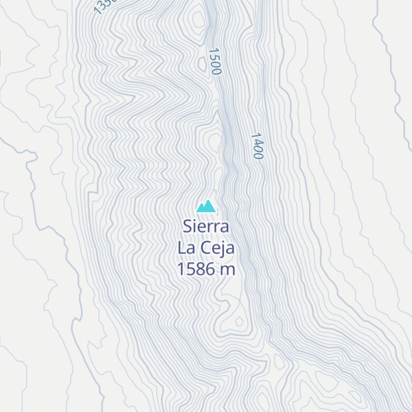 Map of Sierra La Ceja