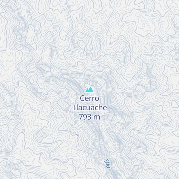 Map of Cerro Tlacuache
