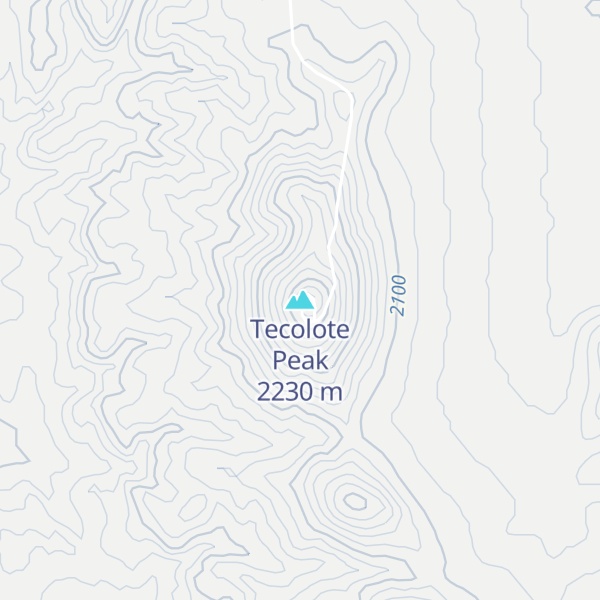 Map of Tecolote Peak