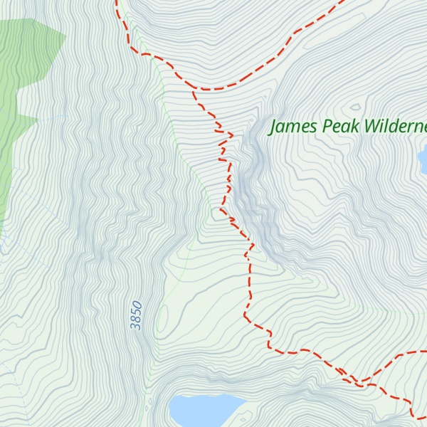 Map of James Peak