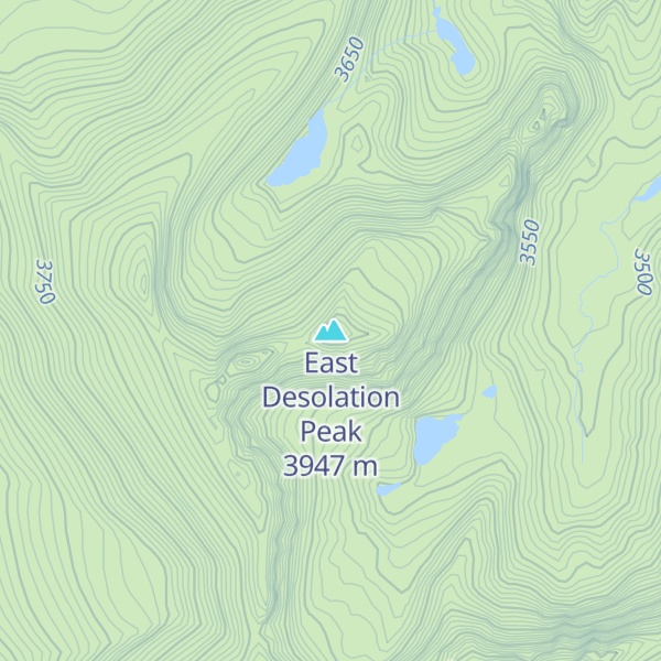 Map of East Desolation Peak