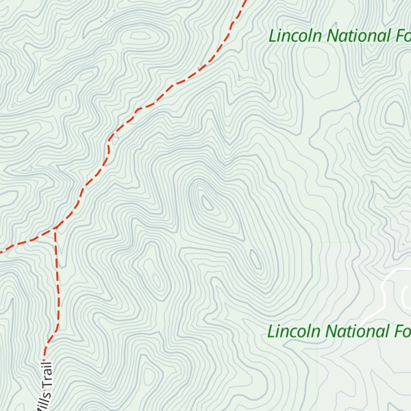 Map of Mills Peak