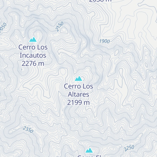 Map of Cerro Los Altares