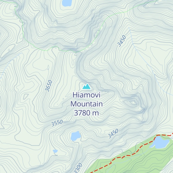 Map of Hiamovi Mountain