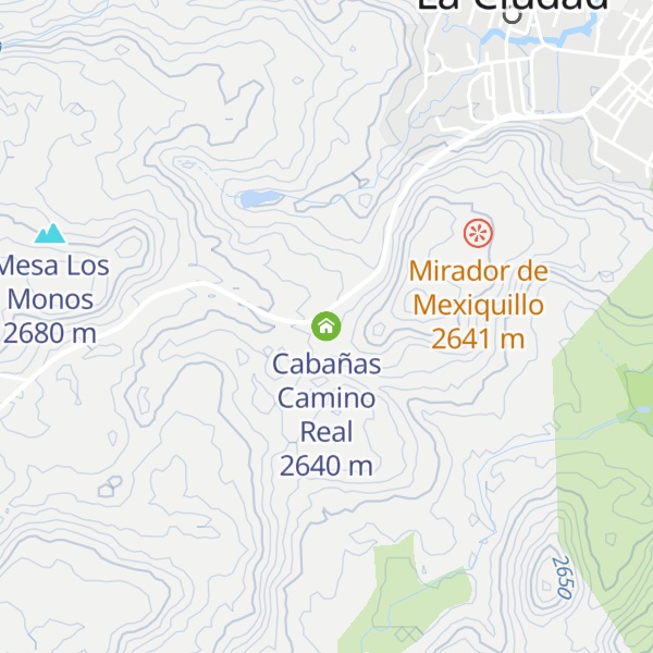 Map of Cabañas Camino Real