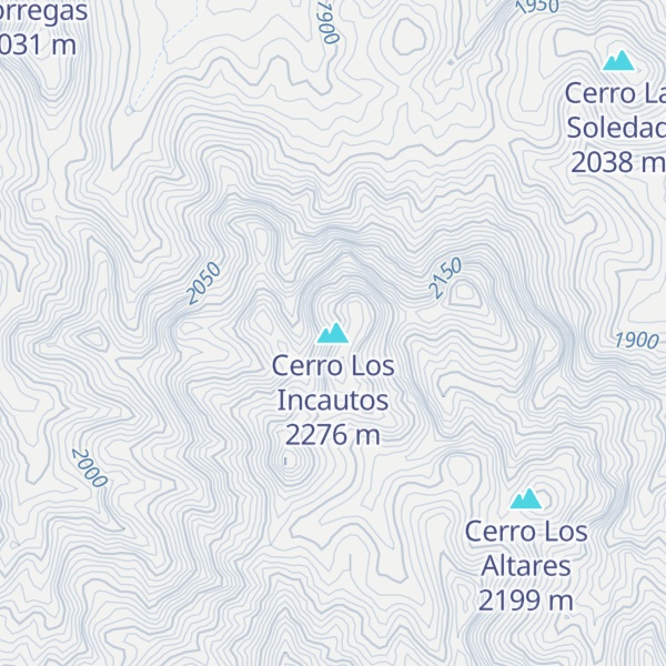 Map of Cerro Los Incautos