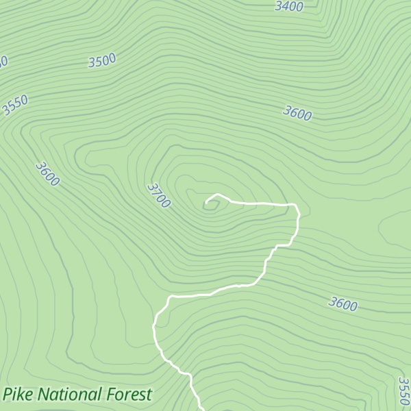 Map of North Twin Cone Peak