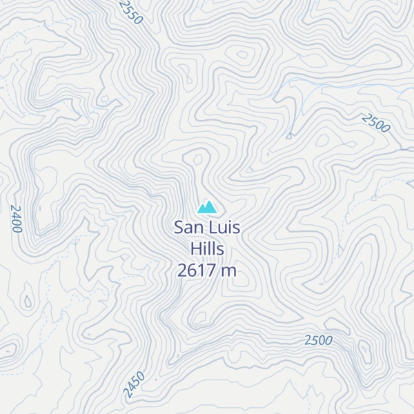 Map of San Luis Hills