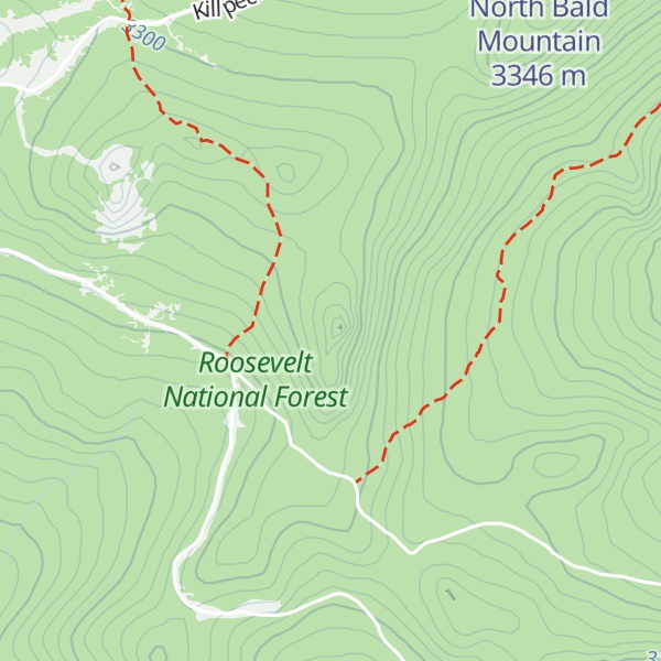 Map of Middle Bald Mountain