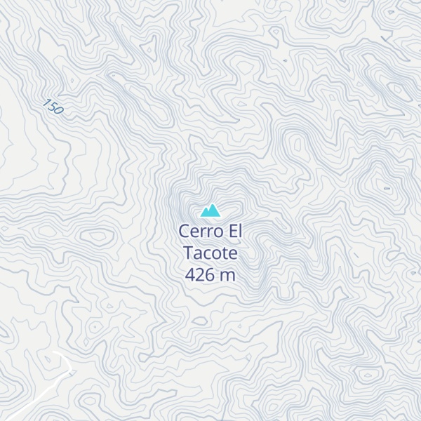 Map of Cerro El Tacote