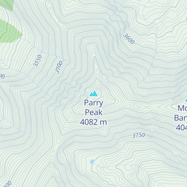 Map of Parry Peak
