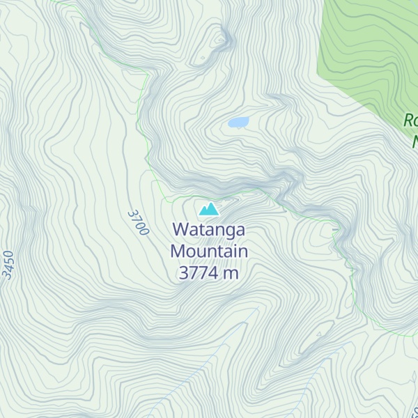 Map of Watanga Mountain