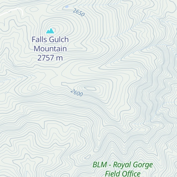 Map of Cedar Springs Mountain