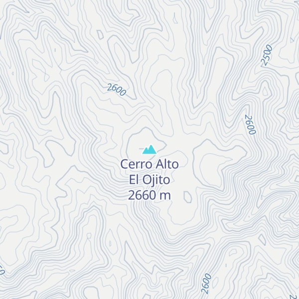 Map of Cerro Alto El Ojito