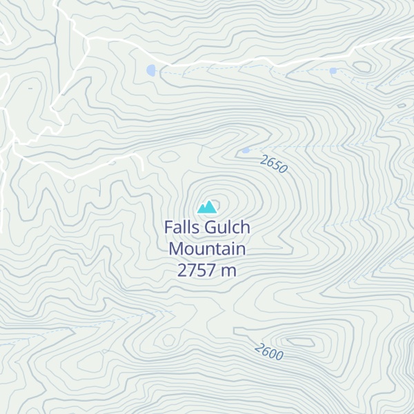 Map of Falls Gulch Mountain