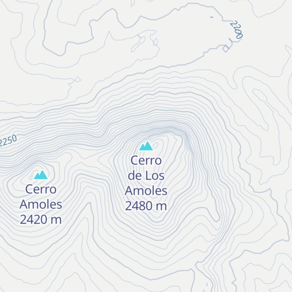 Map of Cerro de Los Amoles