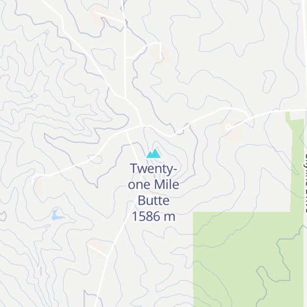 Map of Twenty-one Mile Butte