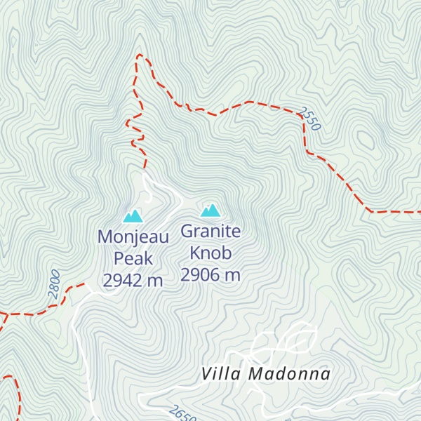 Map of Granite Knob