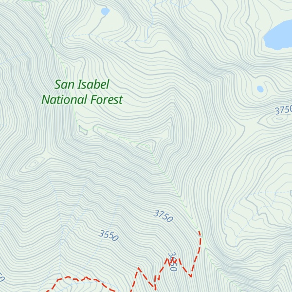 Map of Lakes Peak