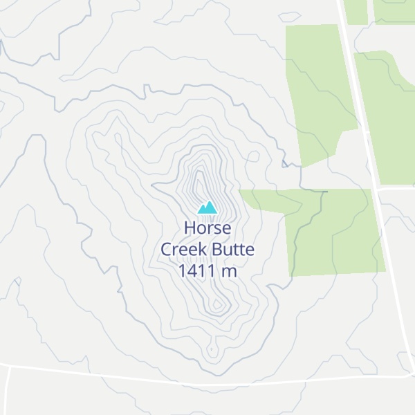 Map of Horse Creek Butte
