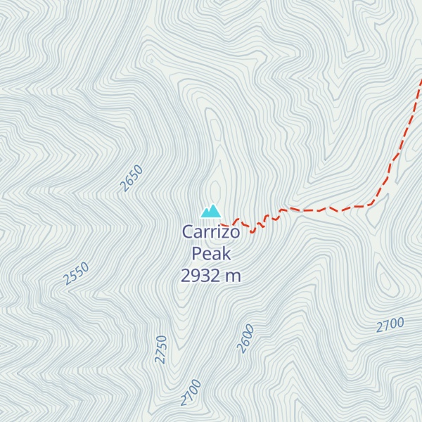 Map of Carrizo Peak