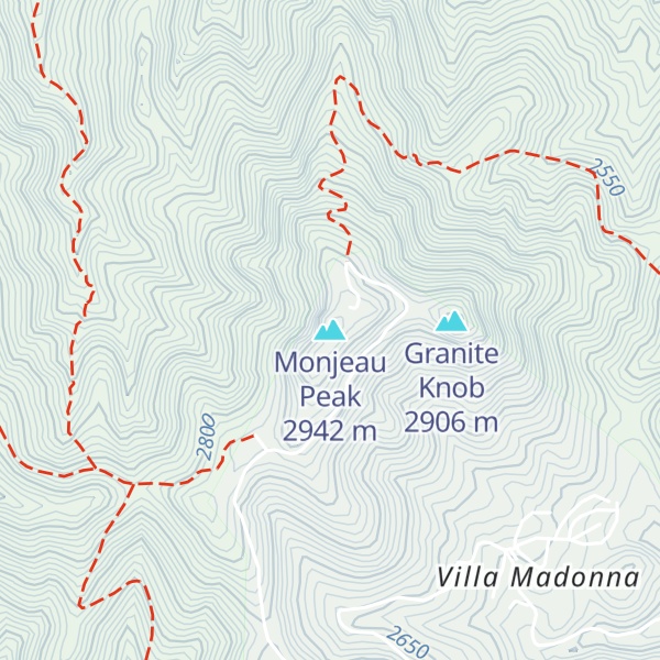 Map of Monjeau Peak