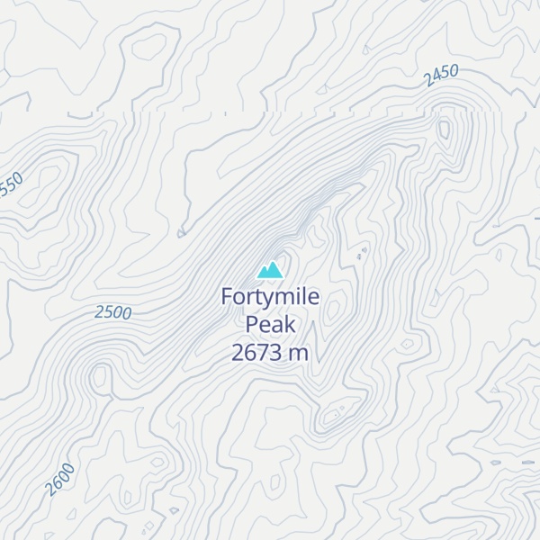 Map of Fortymile Peak