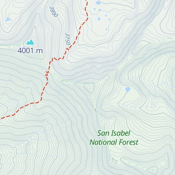 Map of Thirsty Peak