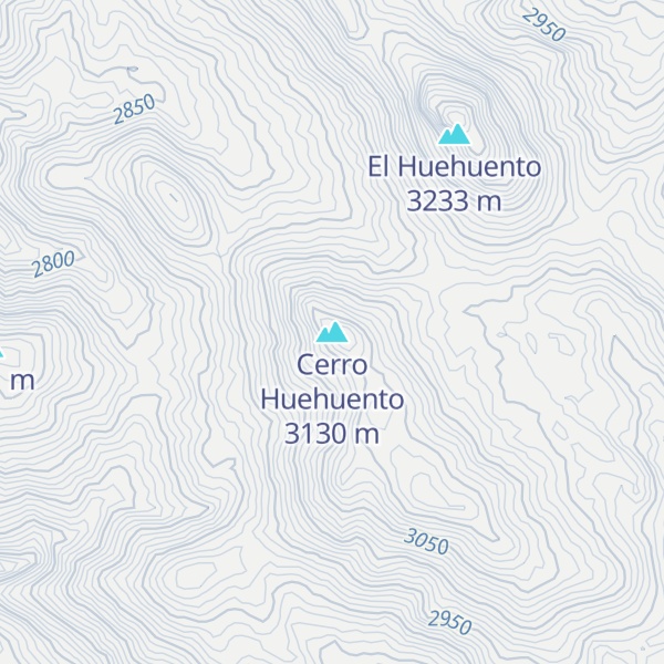 Map of Cerro Huehuento