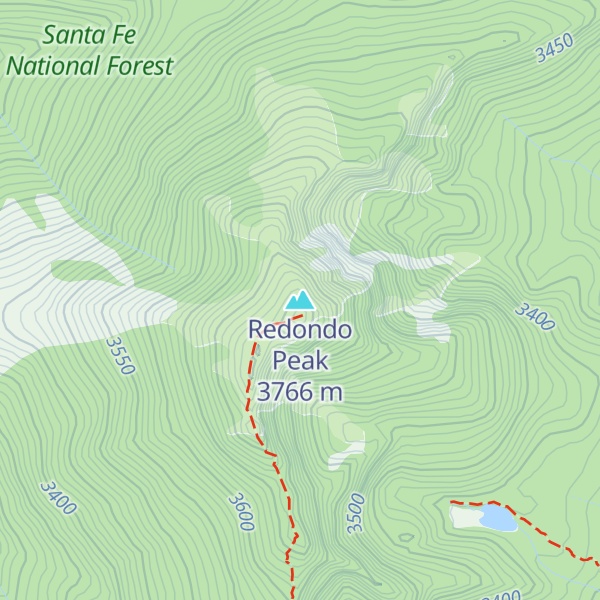 Map of Redondo Peak