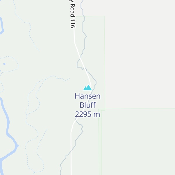 Map of Hansen Bluff